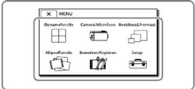 SONY HDRCX270E - Selecteer MENU - 2