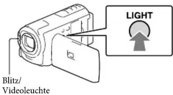 SONY HDRCX270E - Betätigen Sie LIGHT. - 1