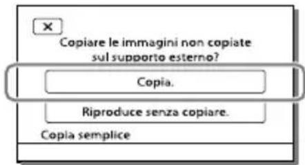 SONY HDRCX270E - Selezionare [Copia.] sullo schermo della videocamera. - 1