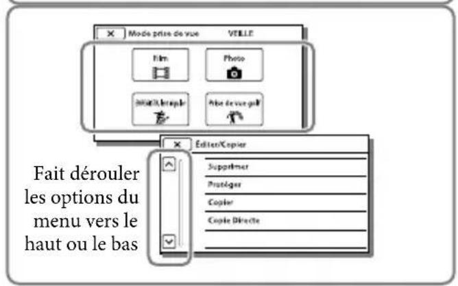 SONY HDRCX270E - Utilisation des menus - 2