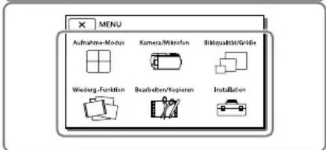 SONY HDRCX270E - Verwendend der Menüs - 11