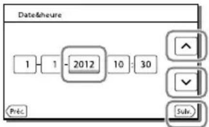 SONY HDRCX270E - Mise sous tension et réglage de la date et de l'heure - 3