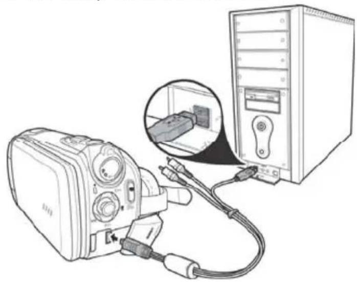 SILVERCREST SCAZ 5.00 A1 - De accu opladen in de camcorder - 1
