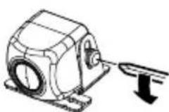 KENWOOD CMOS130 - Instalar a-camera/Ajustar o seu angulo - 1