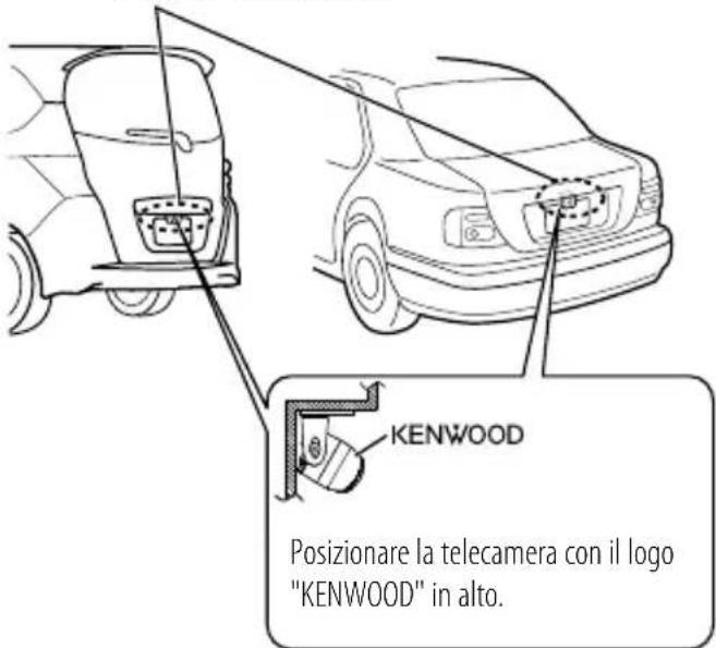 KENWOOD CMOS130 - Esempi di installmente corretta della teilecamera sulla parte posteriori del veicolo - 1