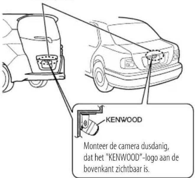 KENWOOD CMOS130 - Voorbeelden van een correcte camera-installatie aan dechterkant van het voertuig - 1