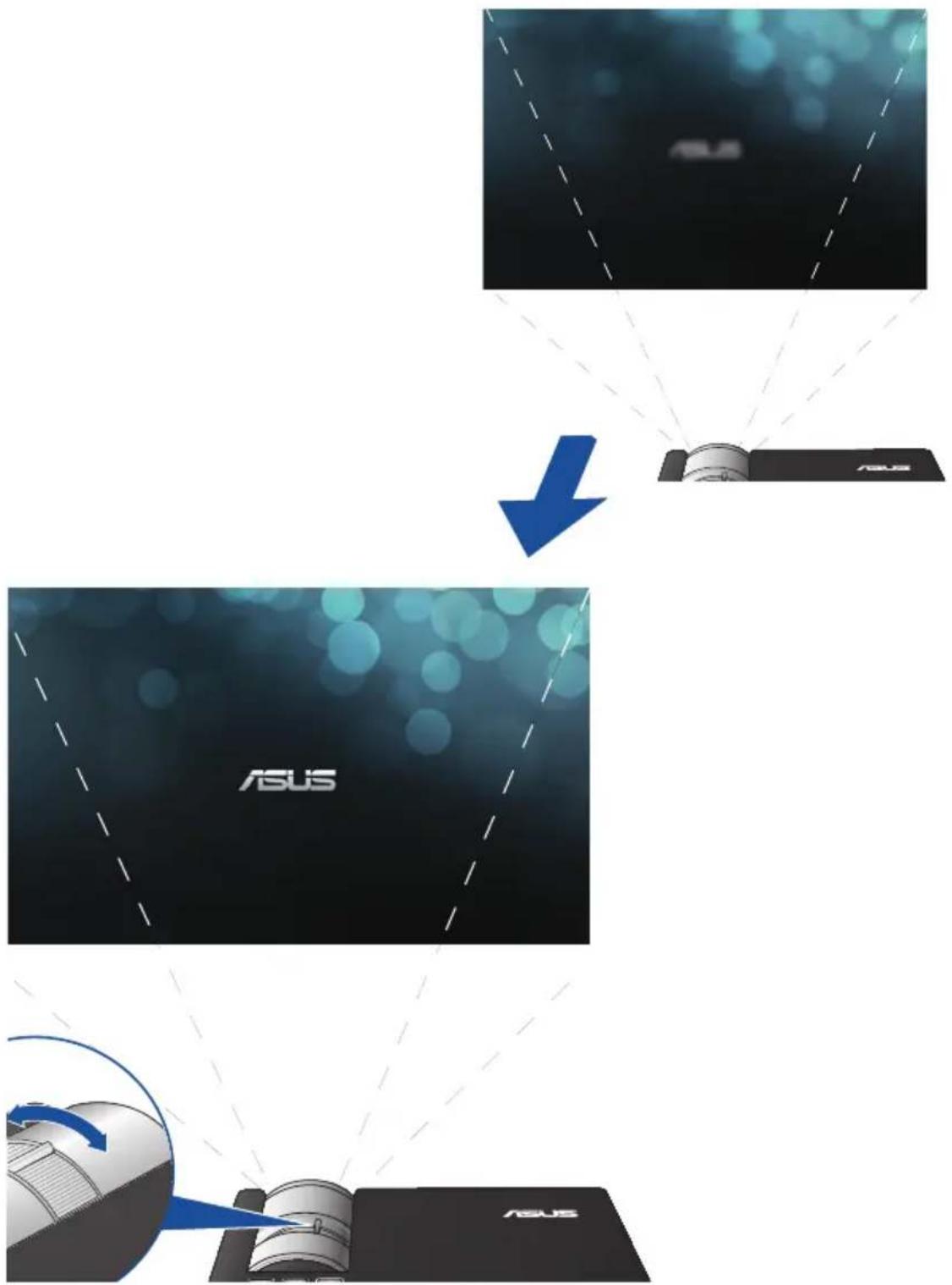 ASUS B1M - Réglez le focus de l'image. - 1
