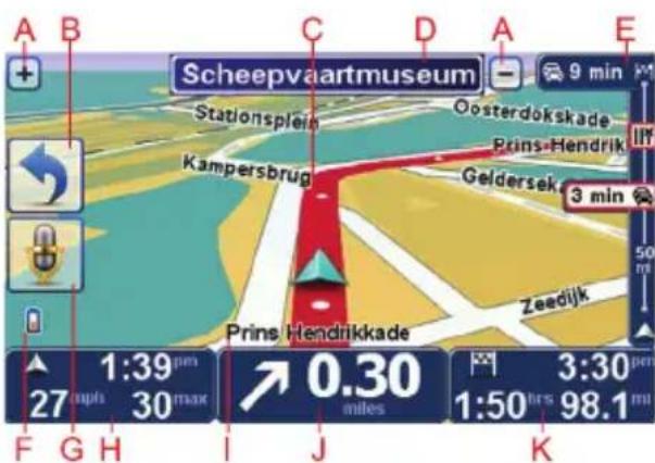 TOMTOM GOLIVE550 - Driving View - 1