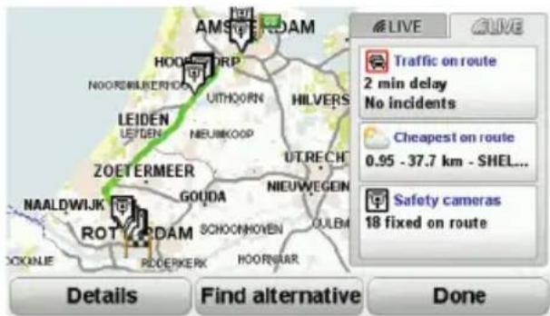 TOMTOM GOLIVE550 - LIVE snapshot - 2