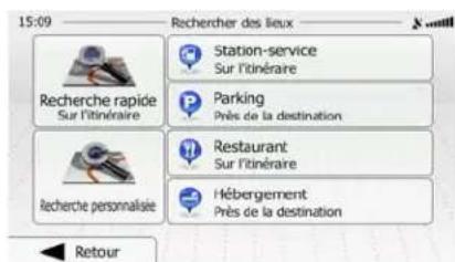 ZENEC ZENC4612 (Mercedes) - Rechercher un lieu d'intérêt à l'aide de catégories prédéfinies - 1