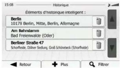 ZENEC ZENC4612 (Mercedes) - Sélectionner une destination réçente à partir de l'histoire - 2