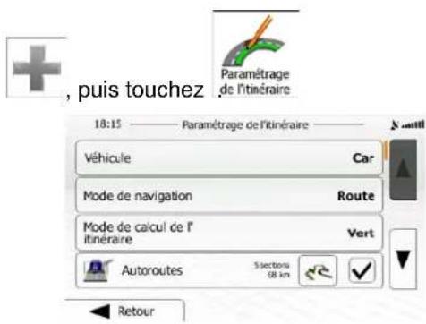 ZENEC ZE3215 (BMW) - Sur l'écran Carte, touchez - 1