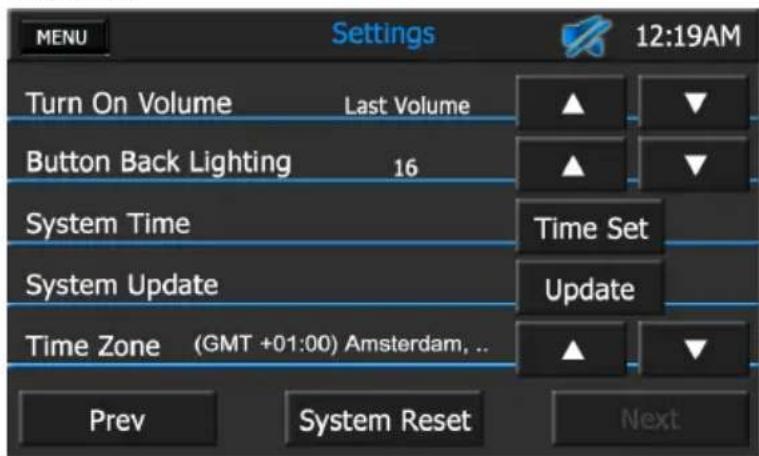 AUDIOVOX VMO 5020 V - Définition de l'heure système : - 1