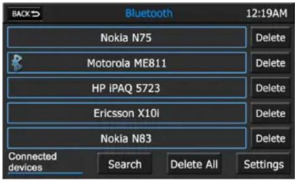 AUDIOVOX VMO 5020 V - To Delete Paired Wireless Phone(s): - 1