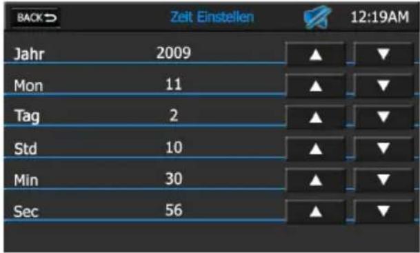 AUDIOVOX VMO 5020 V - Einstellen der Systemzeit - 1