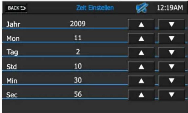 AUDIOVOX VMO 5020 V - Einstellen der Zeit: - 2