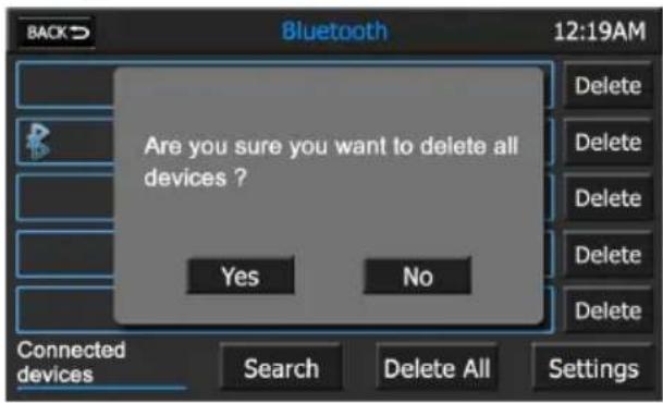 AUDIOVOX VMO 5020 V - To Delete Paired Wireless Phone(s): - 2