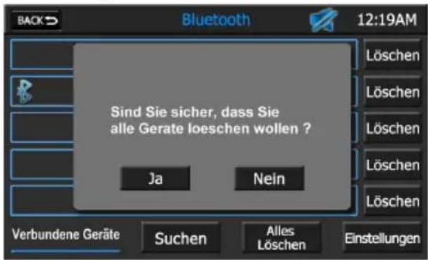 AUDIOVOX VMO 5020 V - Verbundene Geräte Löschen: - 2