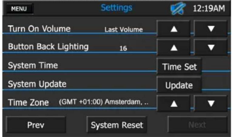 AUDIOVOX VMO 5020 V - Setting System Time: - 1
