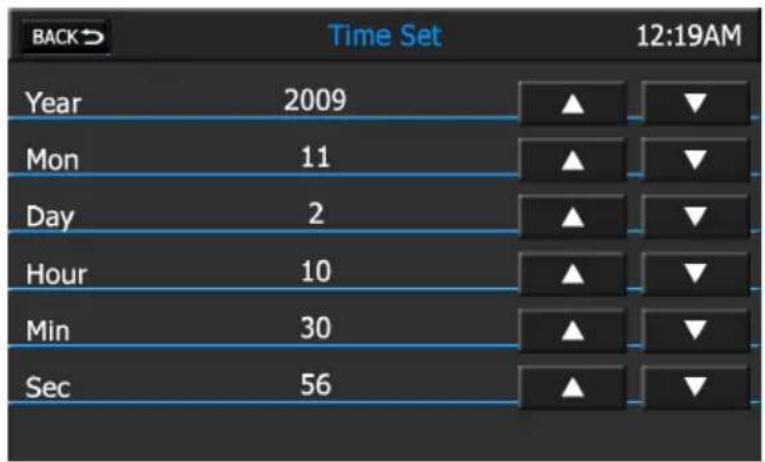 AUDIOVOX VMO 5020 V - Définition de l'heure système : - 2