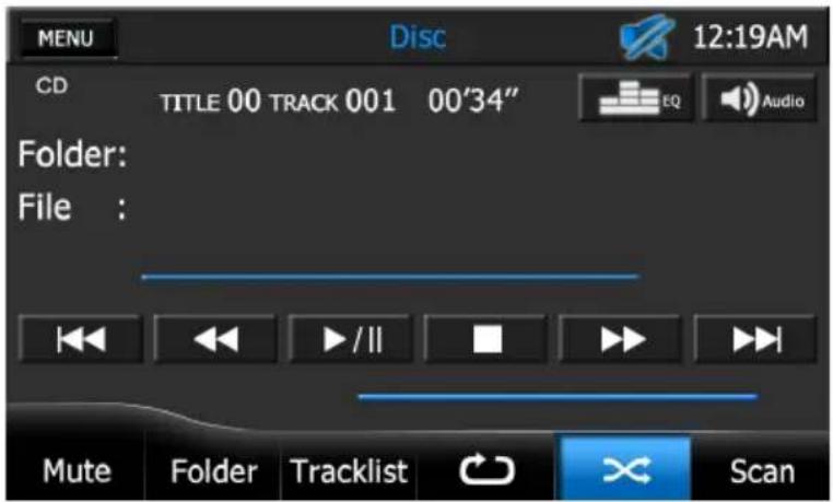 AUDIOVOX VMO 5020 V - UTILISATION D'UN CD/MP3 - 1