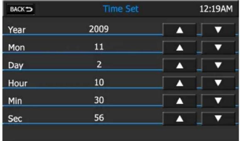AUDIOVOX VMO 5020 V - Setting System Time: - 2