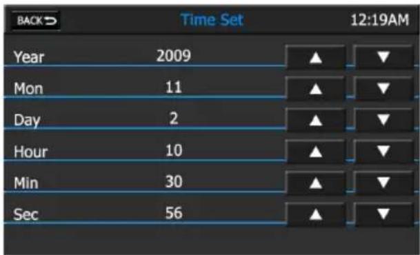 AUDIOVOX VMO 5020 V - ÉCRAN DE RÉGLAGE DE L'HEURE SYSTème - 1