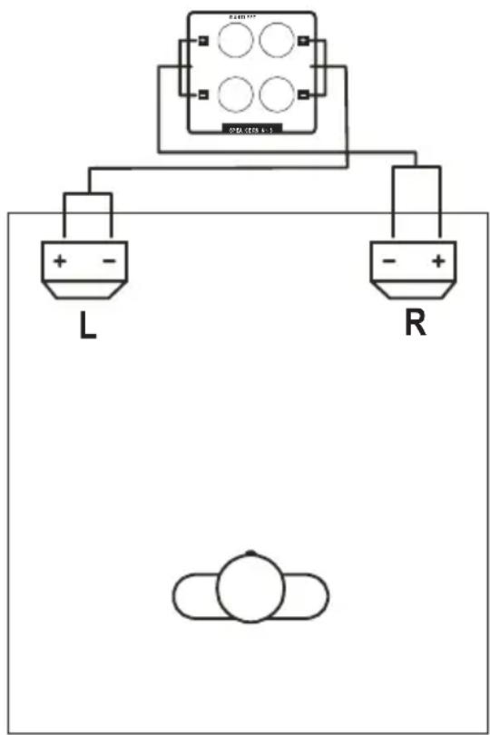 Renkforce A1000 - b) Raccordement des sorties des haut-parleurs - 2