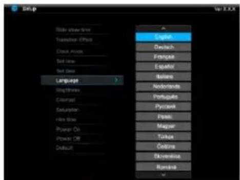 INTENSO Photo Promoter - SETUP MENU - 1