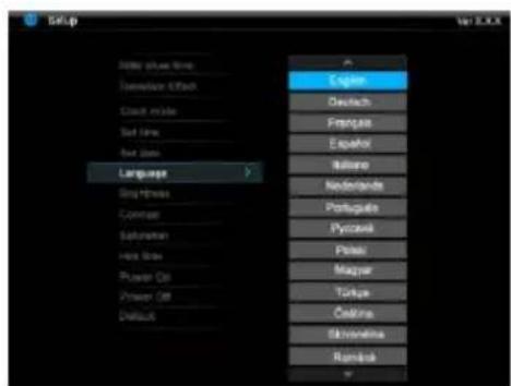 INTENSO Photo Promoter - SETUP MENU - 1