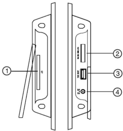 Dynex DXDPF9 - Vue laterale (côtés gauche et droit) - 1