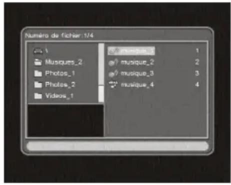 Numéro de Fichier 1/4 Musiques_2 Photos_1 Photos_2 Videos_1 musique_3 musique_2 musique_3 musique_4 1 2 3 4