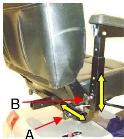 Handicare Fortress Calypso - Ajuster les accoudoirs - 1