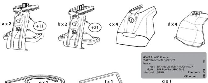 Mont Blanc AMC 5013 - MB RoofBars AMC KIT FIX ROOF FOOT 5013 - 2