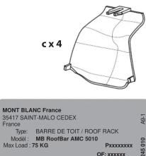 Mont Blanc AMC 5010 - MB RoofBars AMC KIT FIX ROOF FOOT 5010 - 4