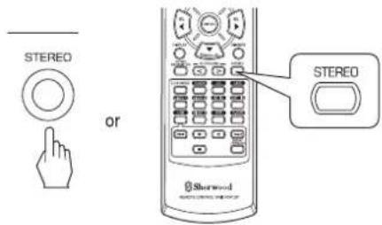 SHERWOOD RD5405 - ■To cancel the surround mode for stereo operation - 1