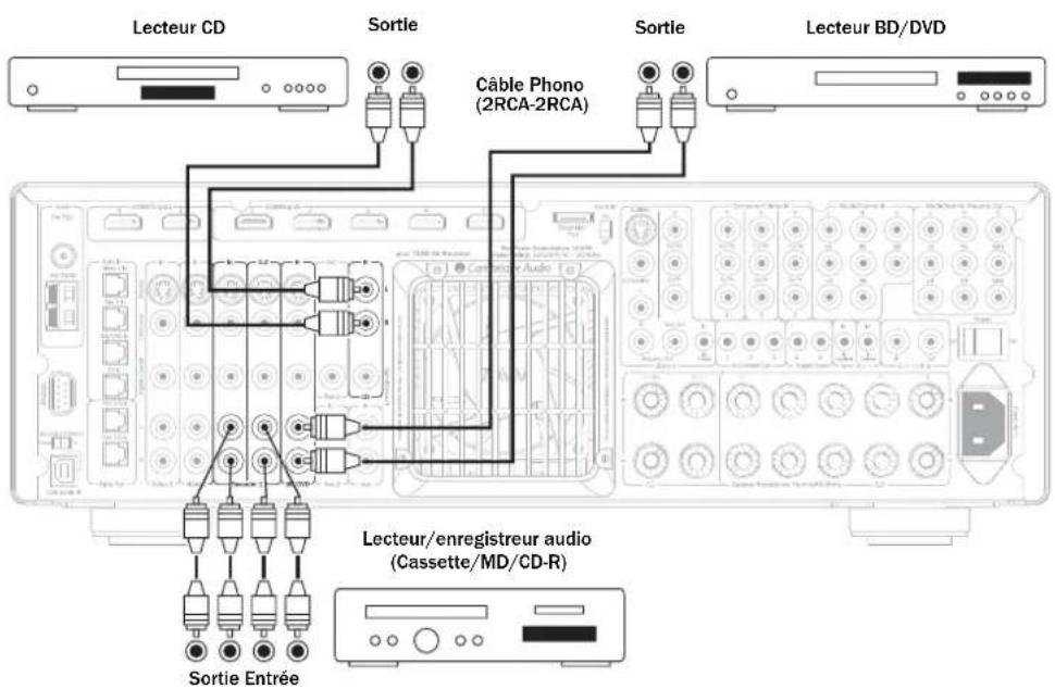 CAMBRIDGE AZUR 651R - Raccordements audio analogiques - 1