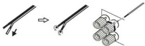 CAMBRIDGE AZUR 651R - Raccordements des enceintes - 1