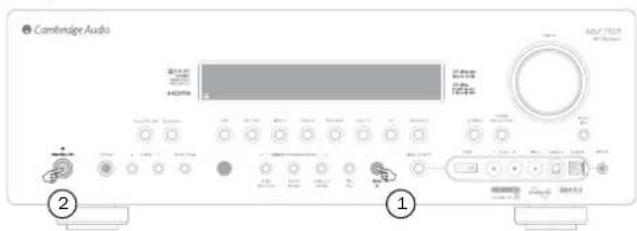 CAMBRIDGE AZUR 651R - Contrôle de la zone 2 depuis la pièce principale - 1