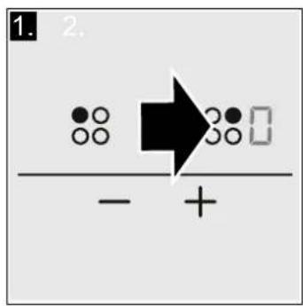 VIVA VVK28I55C0 - Selecting a hotplate and heat setting - 1