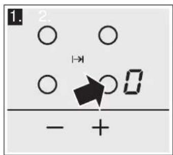 VIVA VVK26I15C0 - Selecting the hotplate and power level - 1