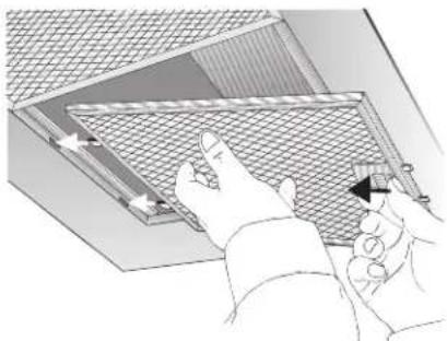 VIVA VVA92E150 - Aus- und Einbauen der Metall-Fettfilter: - 1