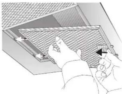 VIVA VVA62E150 - Aus- und Einbau den Metall-Fettfilter: - 1