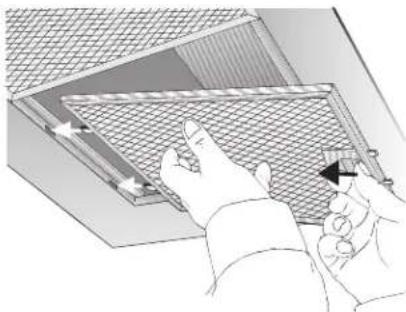 VIVA VVA62E150 - Metalen vetfilters verwijderen en aanbrengen: - 1