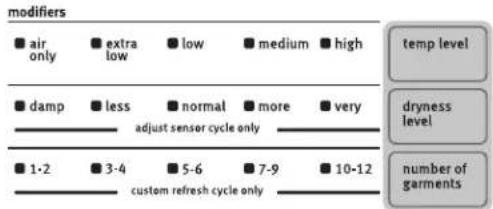MAYTAG MGDB725BW Bravos XL - Adjust cycle modifiers, if desired - 1