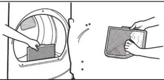 MAYTAG MEDB725BW Bravos XL - Clean the lint screen - 1