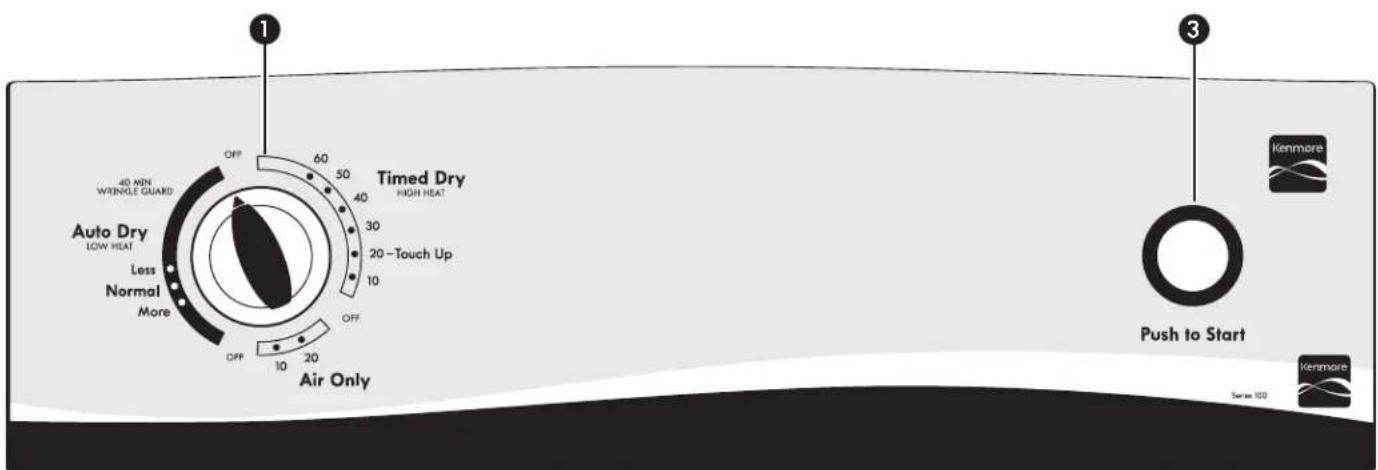 KENMORE C62332 - CONTROL PANEL AND FEATURES - 2