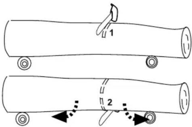 GARLAND Montana 718 - CUTTING A TRUNK WHICH IS SUPPORTED ON THE GROUND - 1