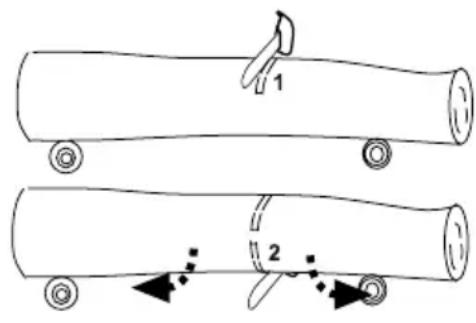 GARLAND Montana 516 - CORTE DE UN TRONCO APOYADO EN EL SUELO - 1