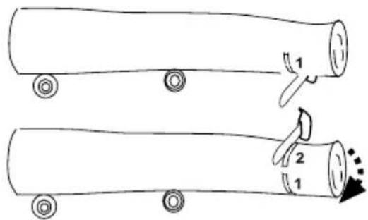 GARLAND Montana 110 - CUTTING A TRUNK PLACED ON THE GROUND - 2